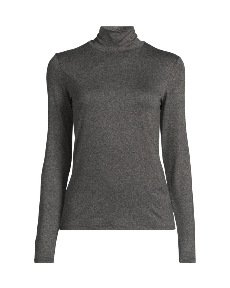 Turtleneck slim fit stretch viscose jersey