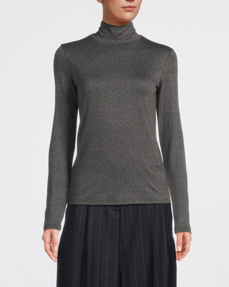 Weekend Max Mara Turtleneck slim fit stretch viscose jersey t-shirts dam – bild 2