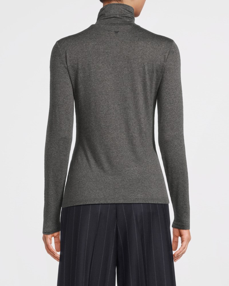 Weekend Max Mara Turtleneck slim fit stretch viscose jersey t-shirts dam – bild 4
