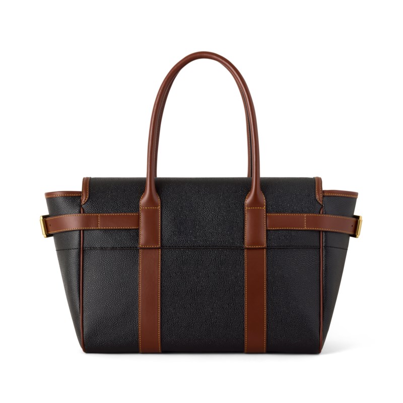 Mulberry Bayswater black & brass small classic grain handväskor dam – bild 3