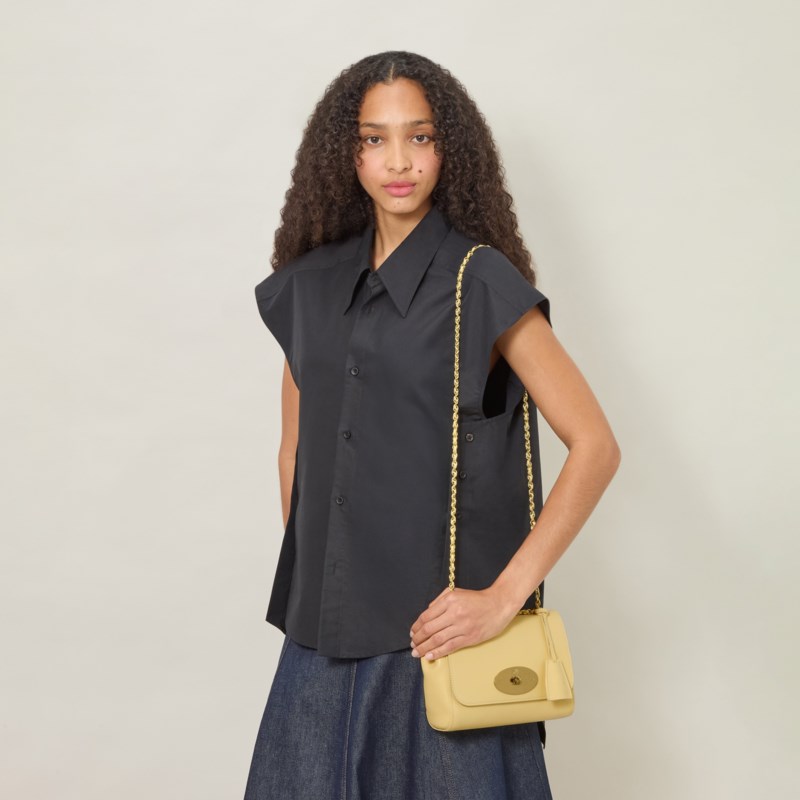 Mulberry Lily black & gold glossy goat handväskor dam – bild 2