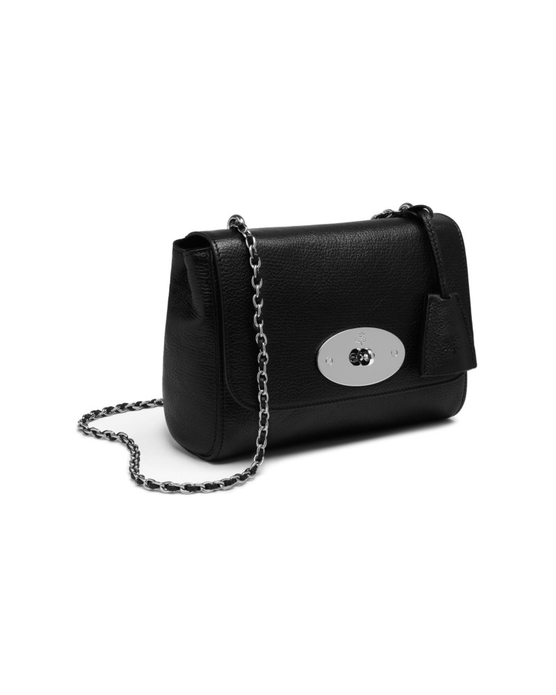 Mulberry Lily black & gold glossy goat handväskor dam – bild 3