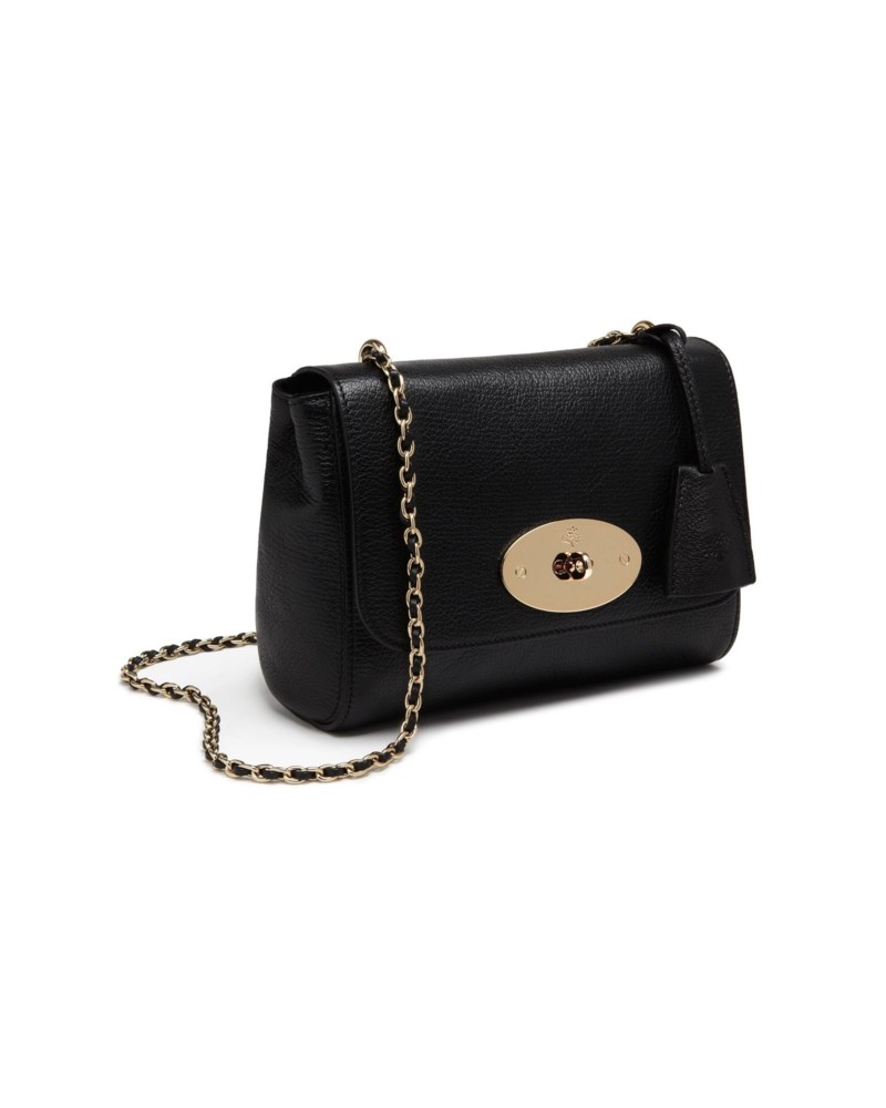 Mulberry Lily black & gold glossy goat handväskor dam – bild 3