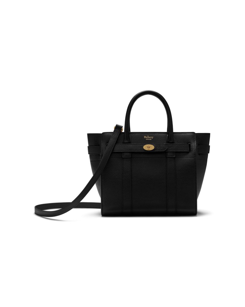 Mini zipped bayswater black small classic grain 1