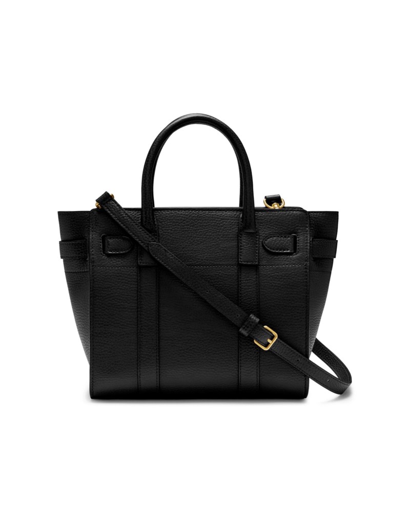Mulberry Mini zipped bayswater black small classic grain handväskor dam – bild 2