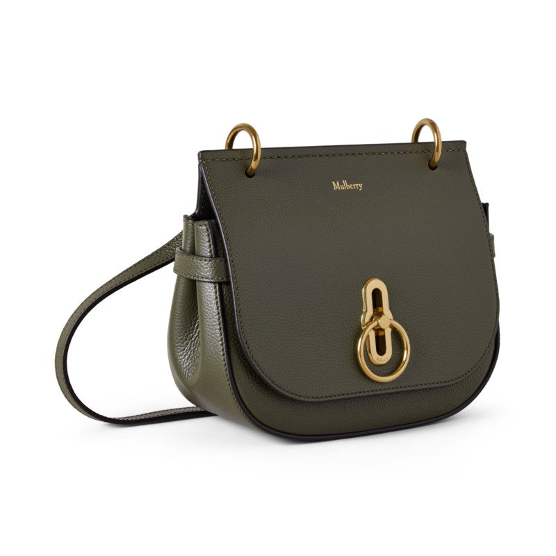 Mulberry Small amberley satchel oak small classic grain axelremsväskor dam – bild 3