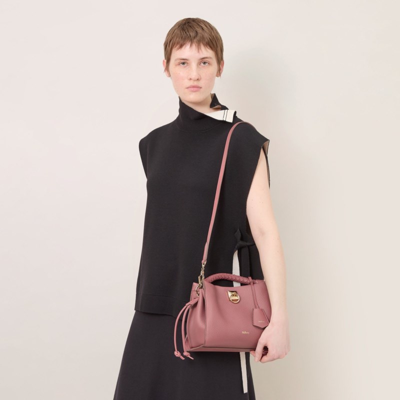 Mulberry Small iris pink scrumpy heavy grain handväskor dam – bild 2