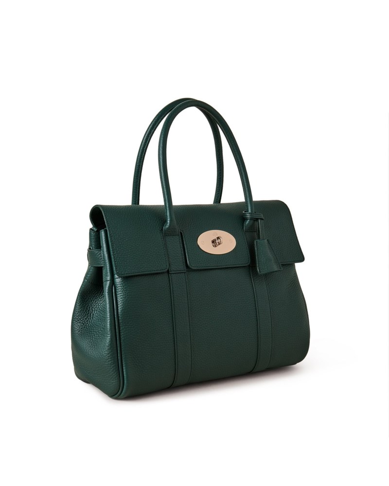 Mulberry Bayswater black & brass small classic grain handväskor dam – bild 3