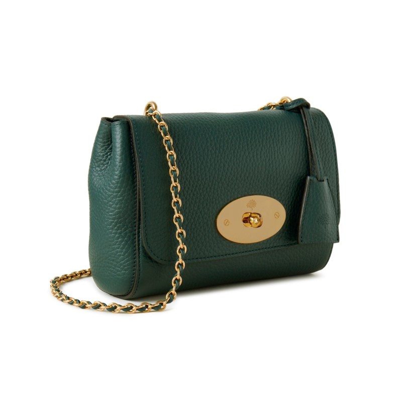 Mulberry Lily black & gold glossy goat handväskor dam – bild 3