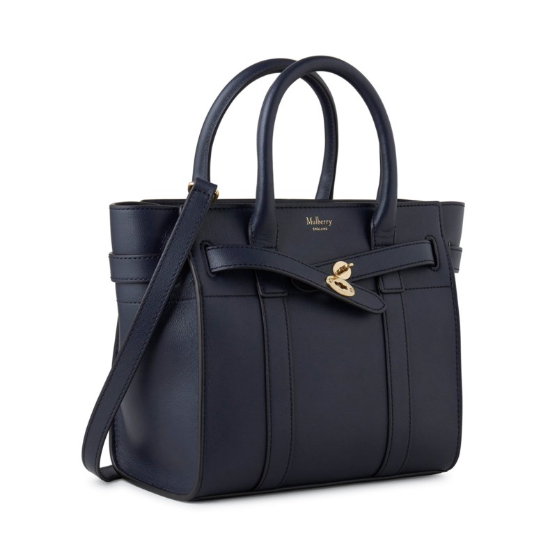 Mulberry Mini zipped bayswater black small classic grain handväskor dam – bild 3