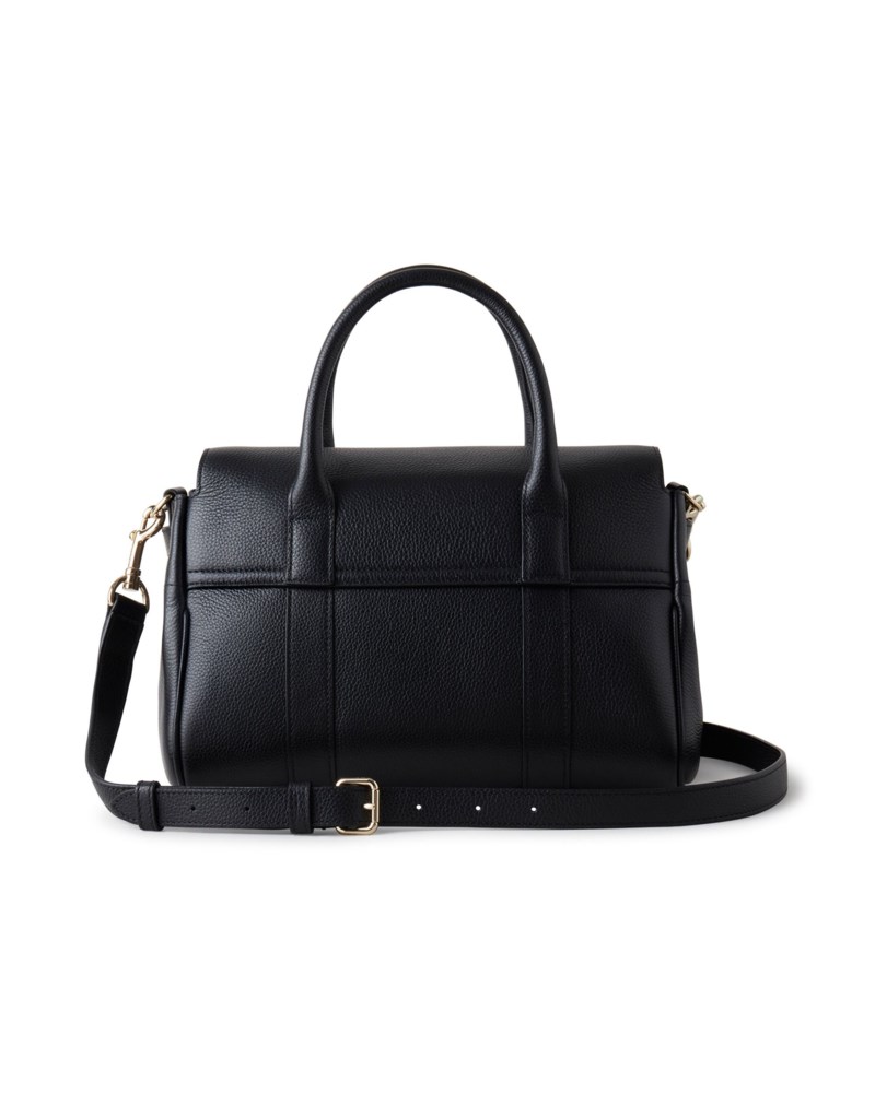 Mulberry Bayswater satchel black small classic grain handväskor dam – bild 2
