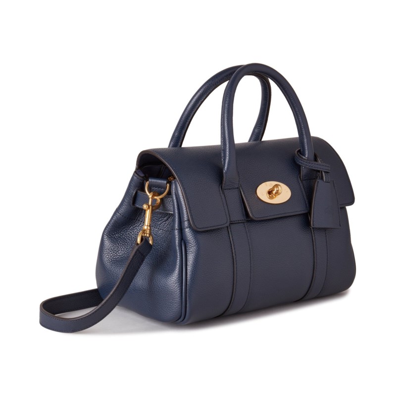 Mulberry Bayswater satchel black small classic grain handväskor dam – bild 3