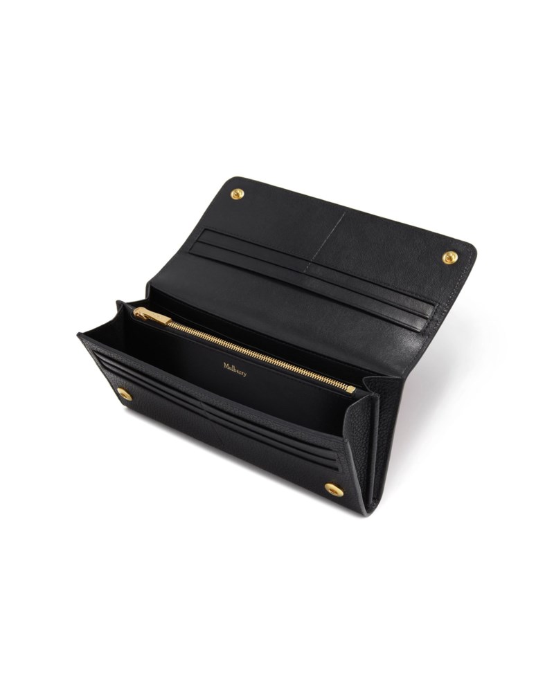 Mulberry Continental wallet black small classic grain plånböcker dam – bild 3