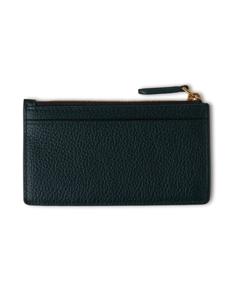 Continental zipped long card holder black small classic grain 2