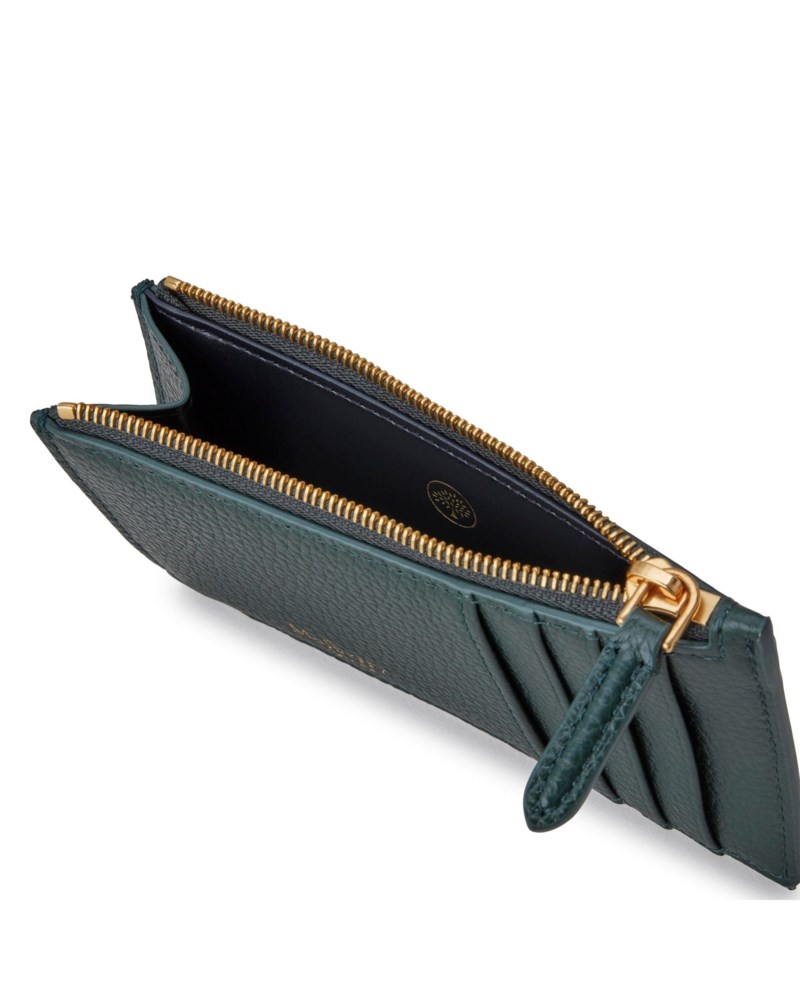 Continental zipped long card holder black small classic grain 3