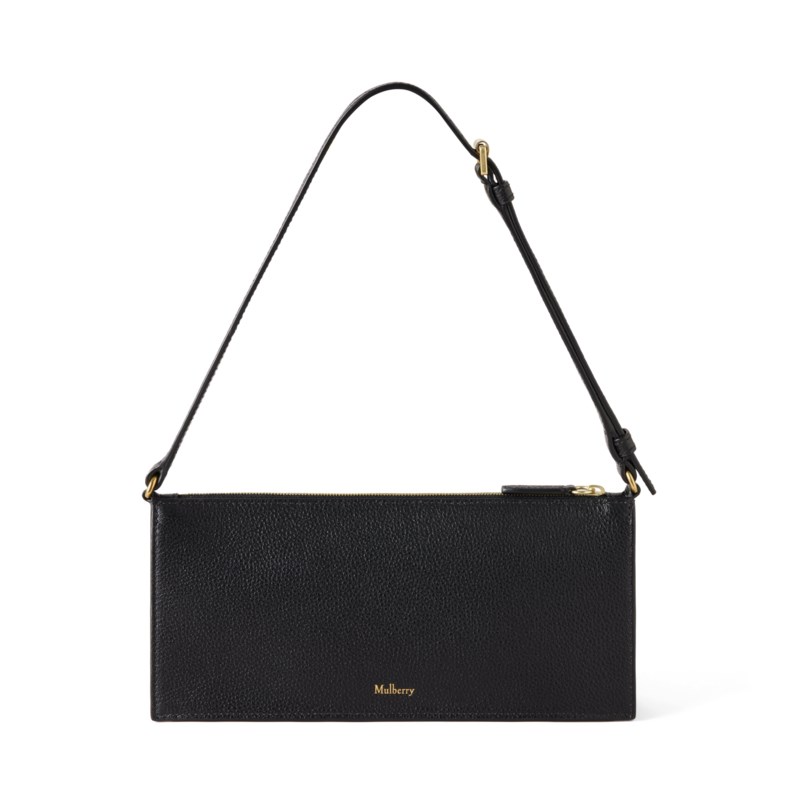 Mulberry Mini roxanne shoulder bag black small classic grain axelremsväskor dam – bild 3