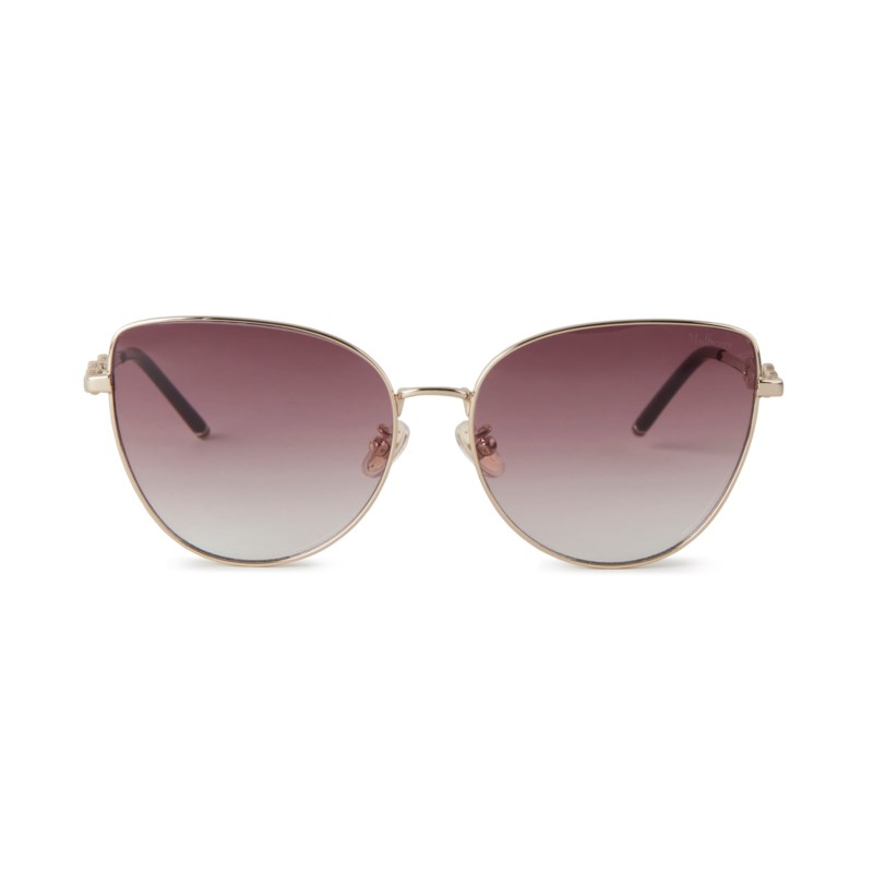 Maisie sunglasses soft gold & burgundy metal