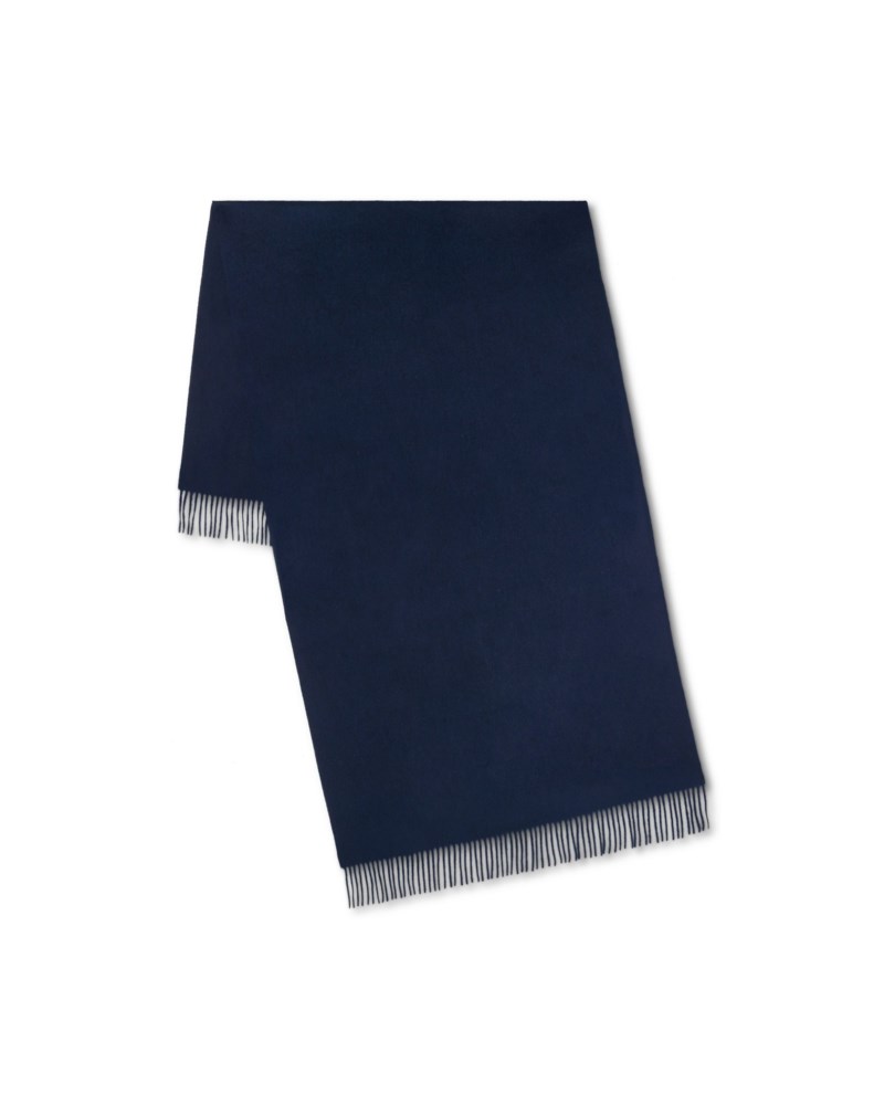 Solid merino wool scarf night sky 1