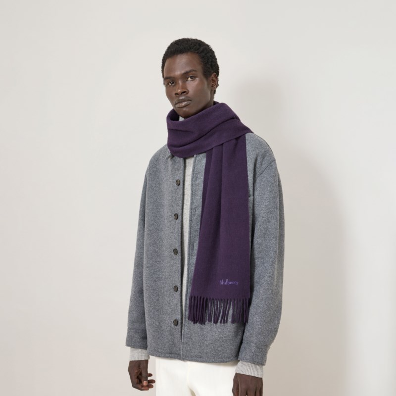 Mulberry Small solid merino wool scarf halsdukar dam – bild 2