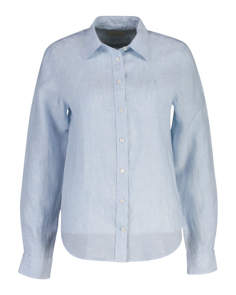 Regular fit linneskjorta evening blue 1