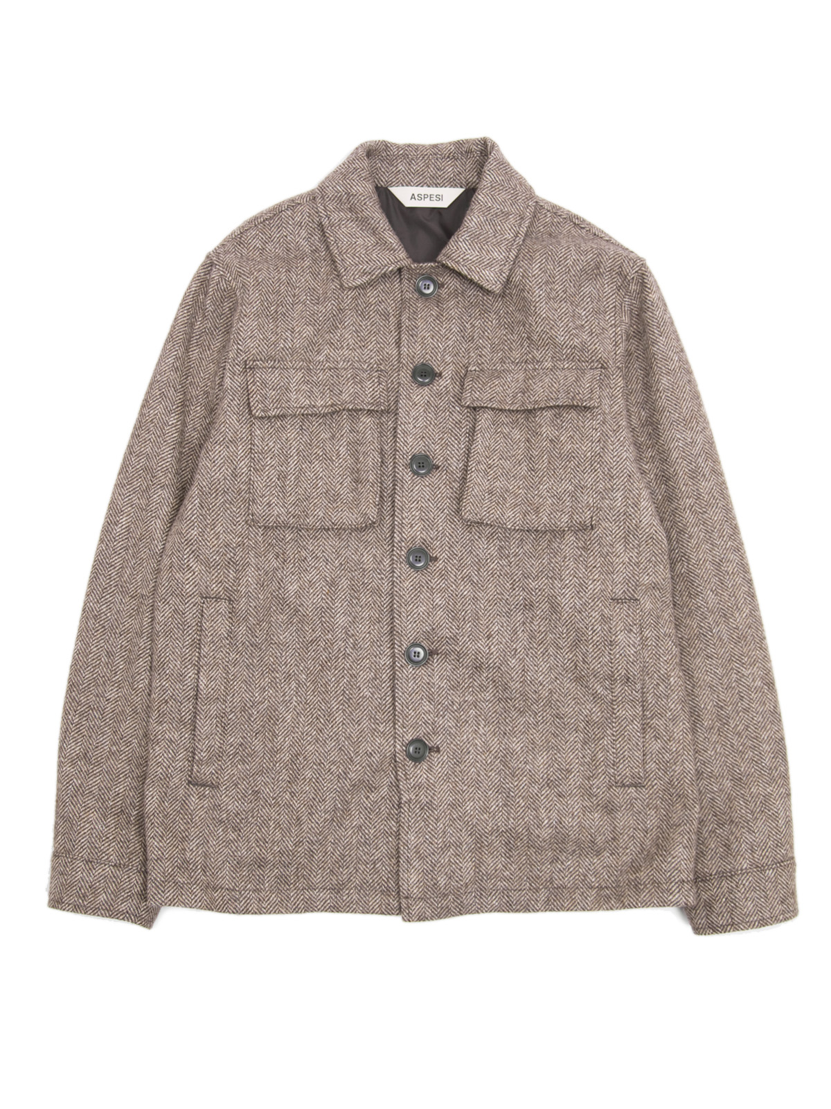 Aspesi Jacka tigre ii jacket herringbone tweed brown | NK Köp Jackor från Aspesi för Man Online | FASHIOLA.se