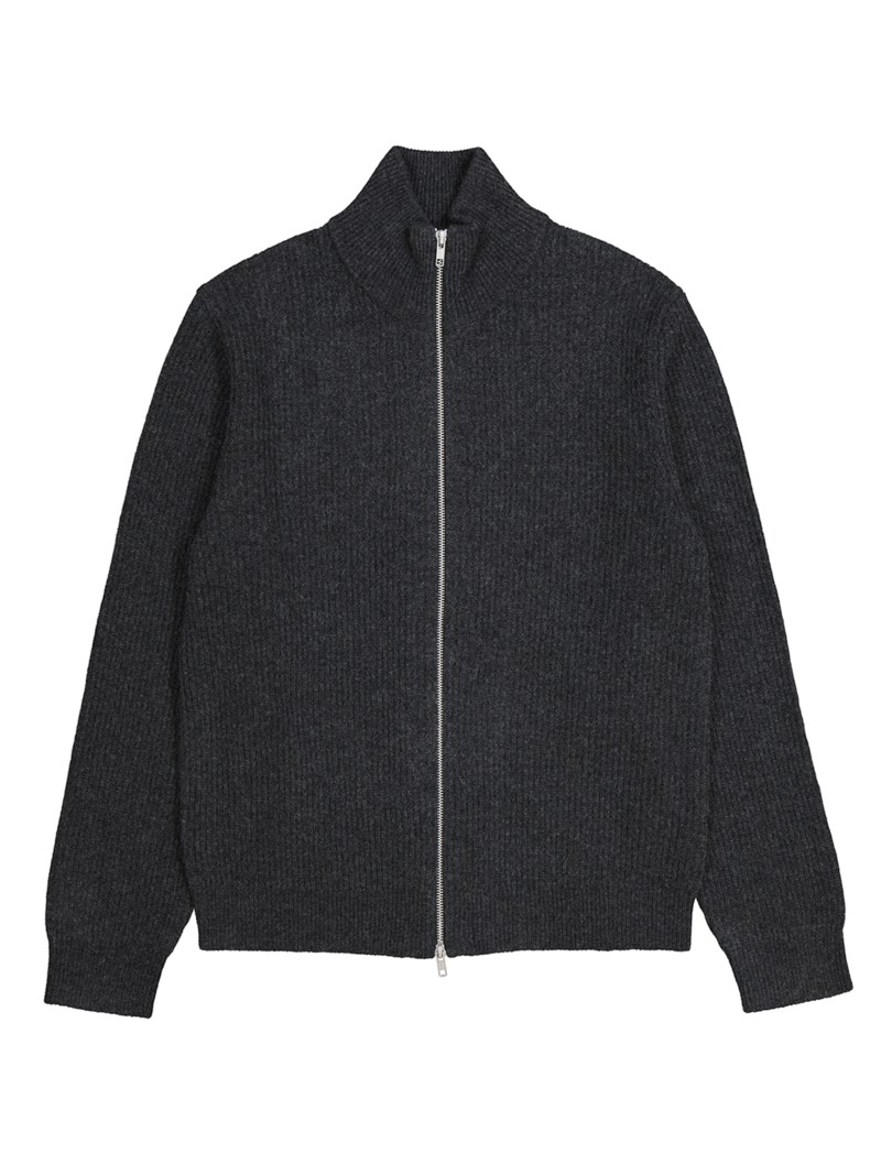 Timothy zip sweater charcoal 1