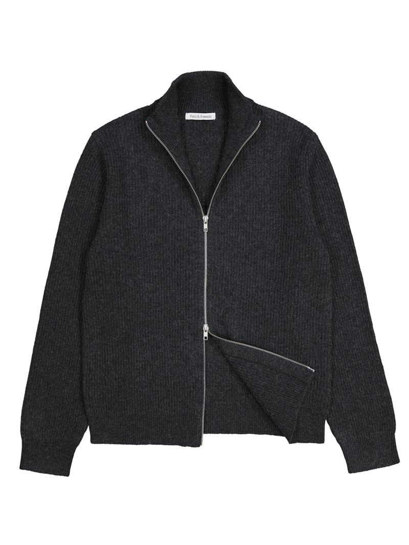 Paul & friends Timothy zip sweater stickade tröjor herr – bild 3