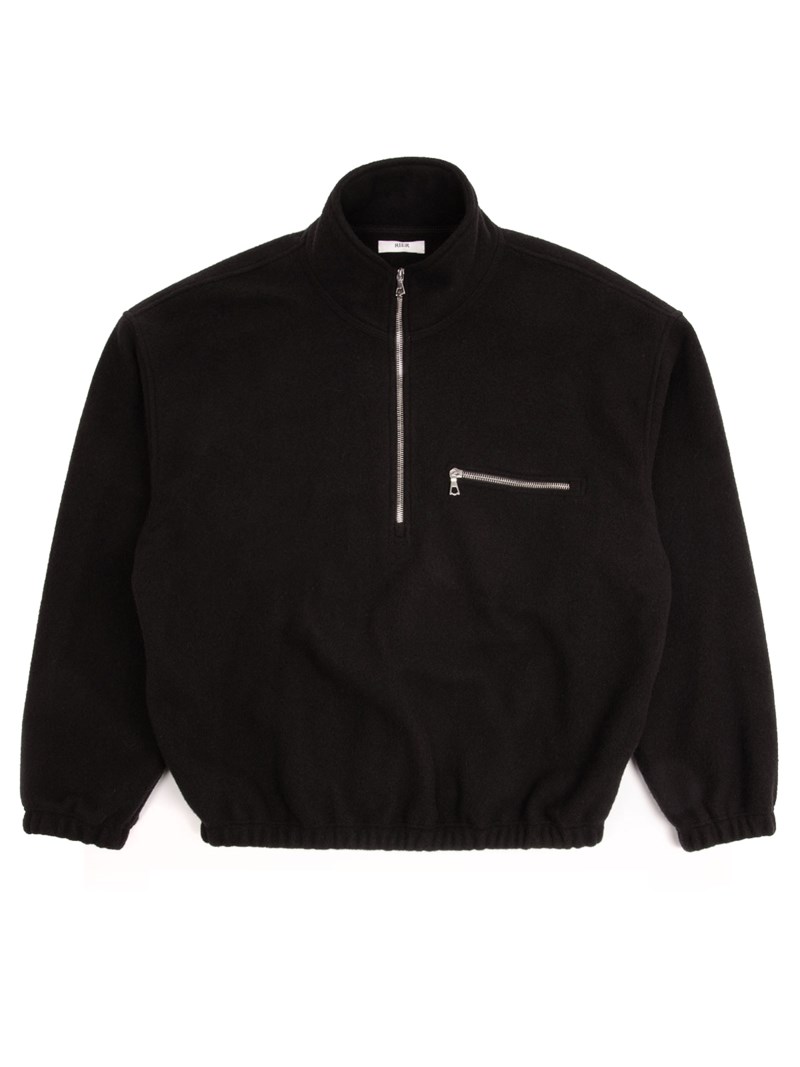Polar fleece sweater black 1