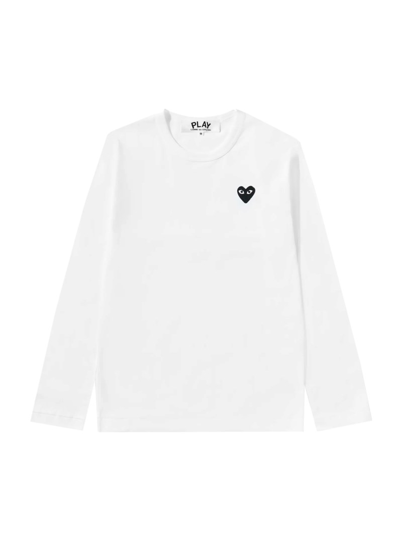 White/black ls t-shirt white 1