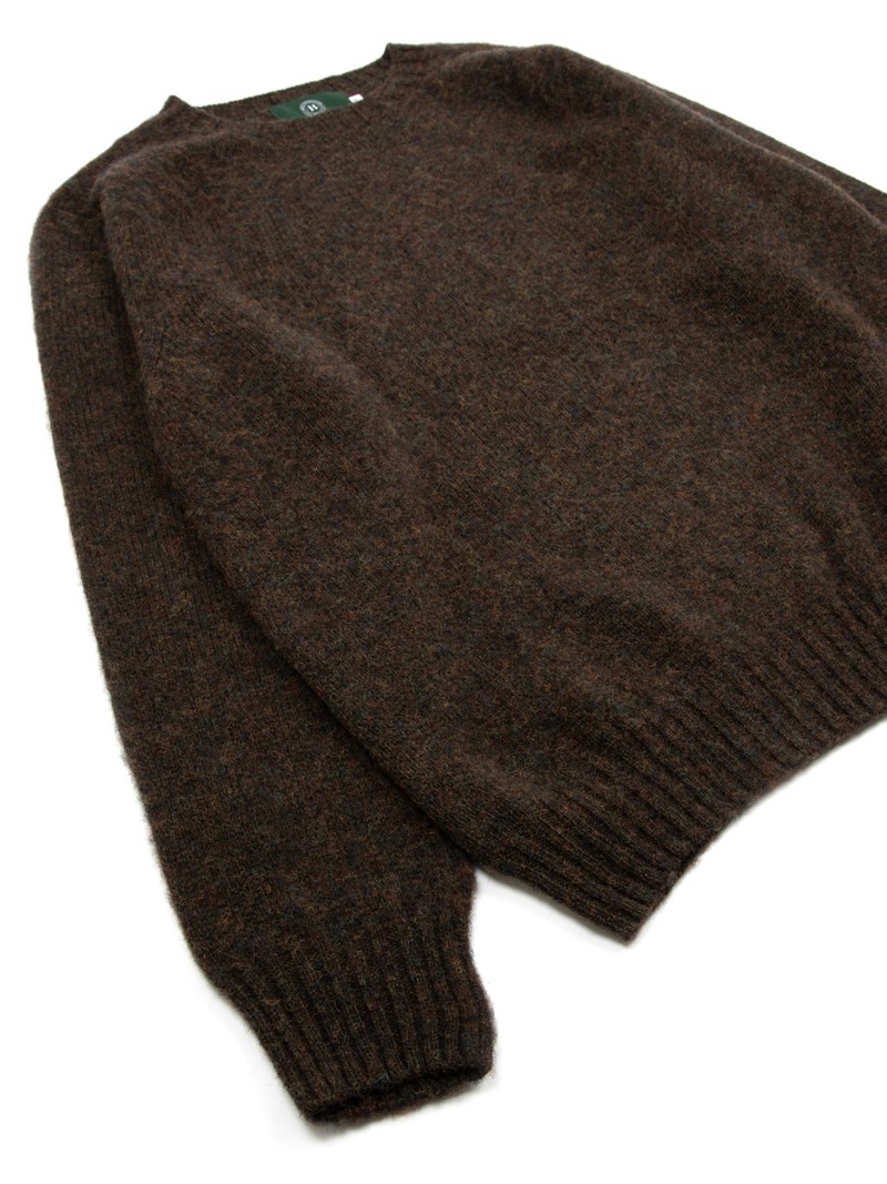 Paul & friends Brushed shetland sweater stickade tröjor herr – bild 3