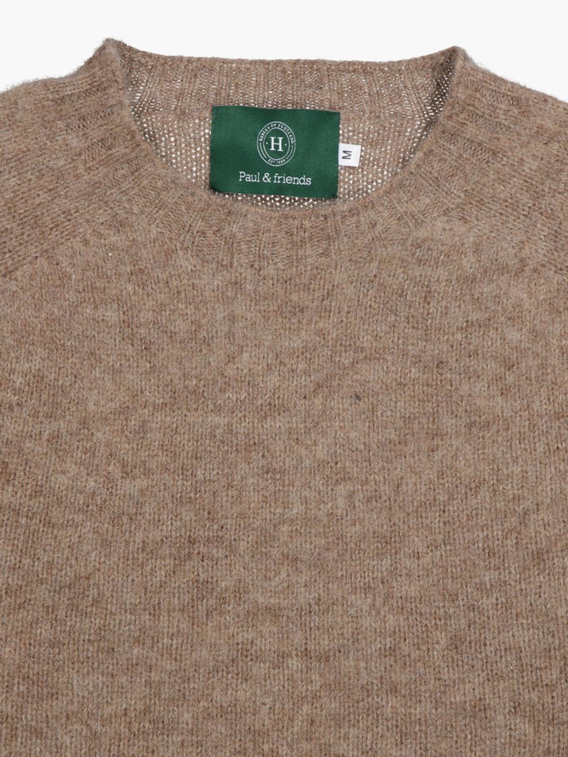 Paul & friends Brushed shetland sweater stickade tröjor herr – bild 2