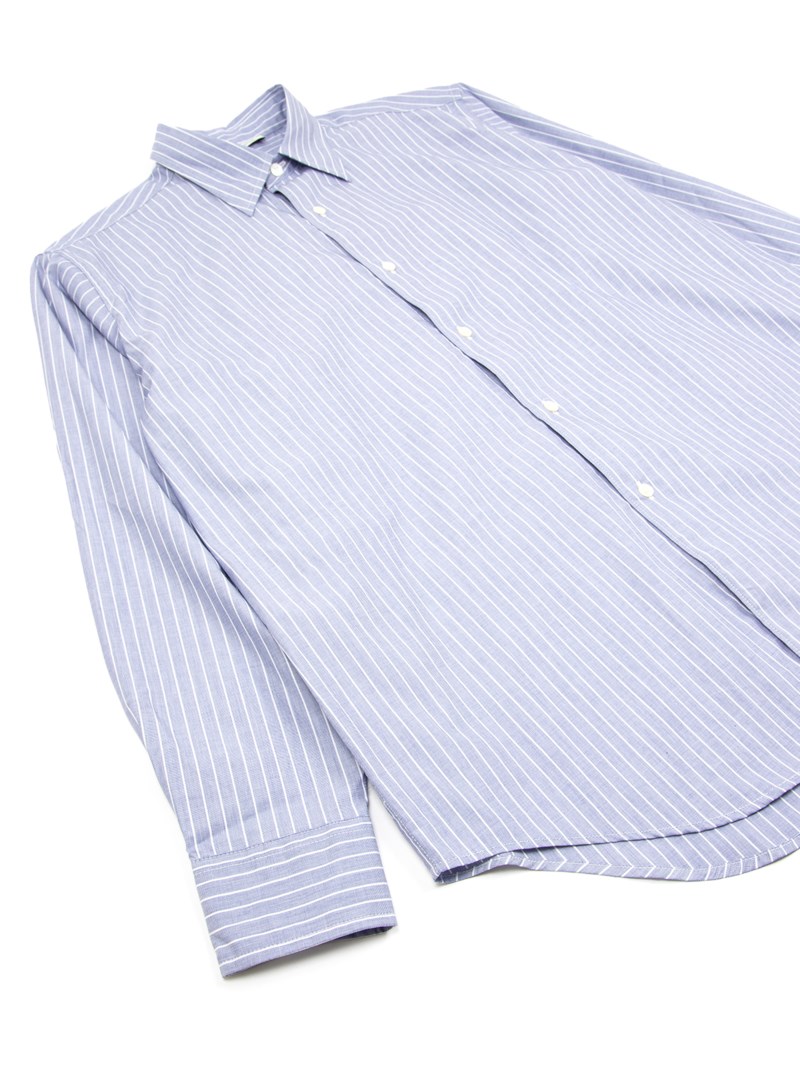 Paul & friends Morgan relaxed fit shirt fil-a-fil light blue stripe randiga skjortor herr – bild 3