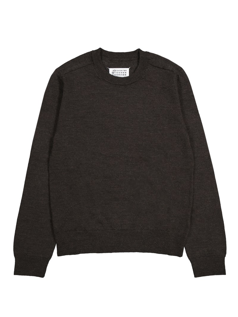 Elbow patch sweater tapenade brown 1
