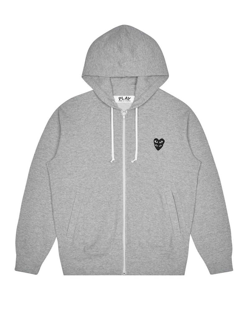Double heart zip hood