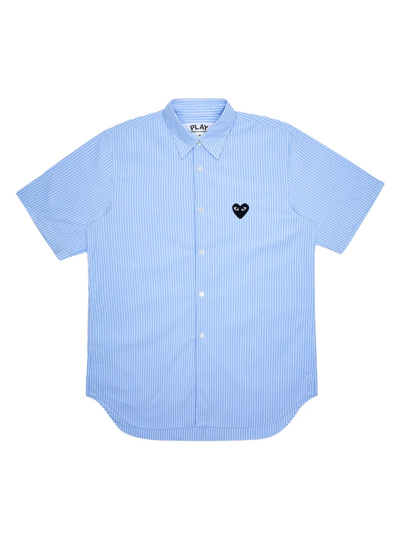 U shirt black emblem woven bluestripe/black 1