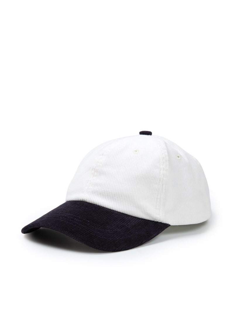 Corduroy 2 color cap ecru/brown 1