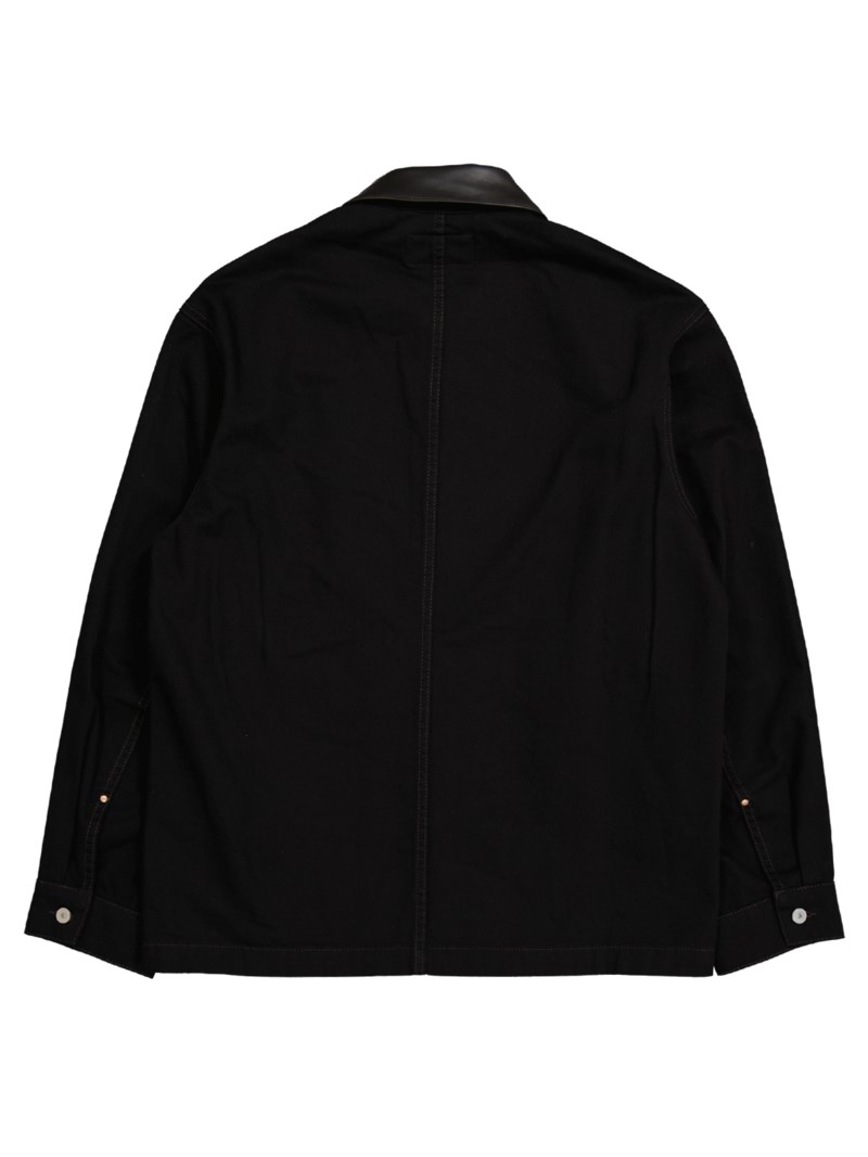 Lemaire Overshirt workwear with leather collar overshirts herr – bild 2