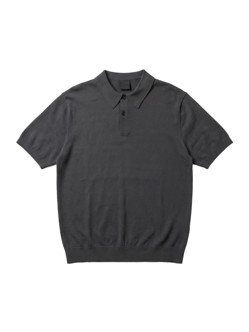 Knit polo s/s