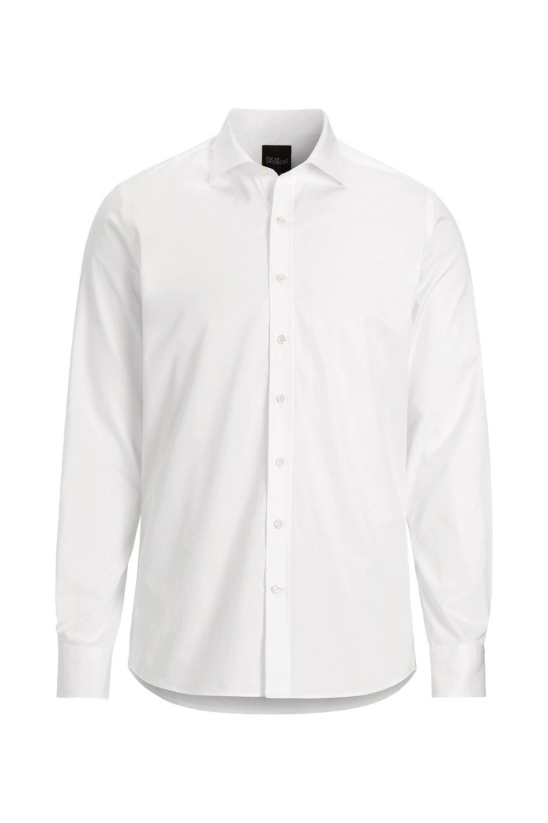Slim fit cut away poplinskjorta optical white 1