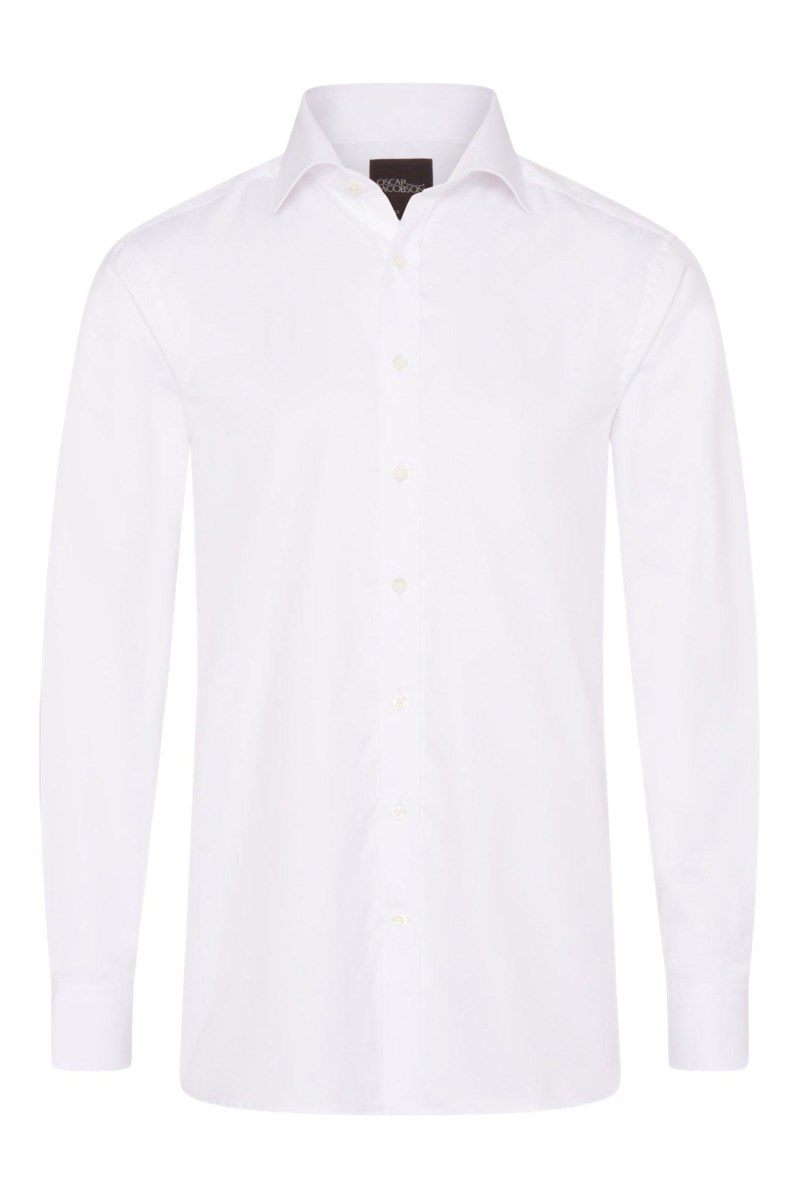 Regular fit cut away twillskjorta optical white 1