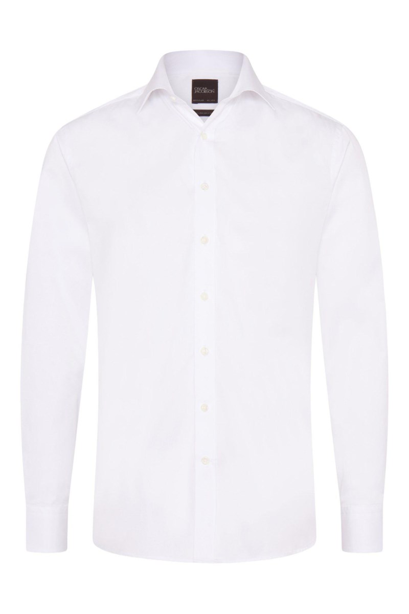 Regular fit cut away poplinskjorta optical white 1