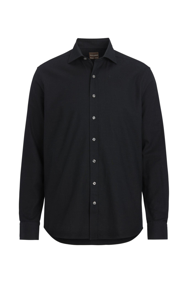 Regular fit cut away borstad flannelskjorta