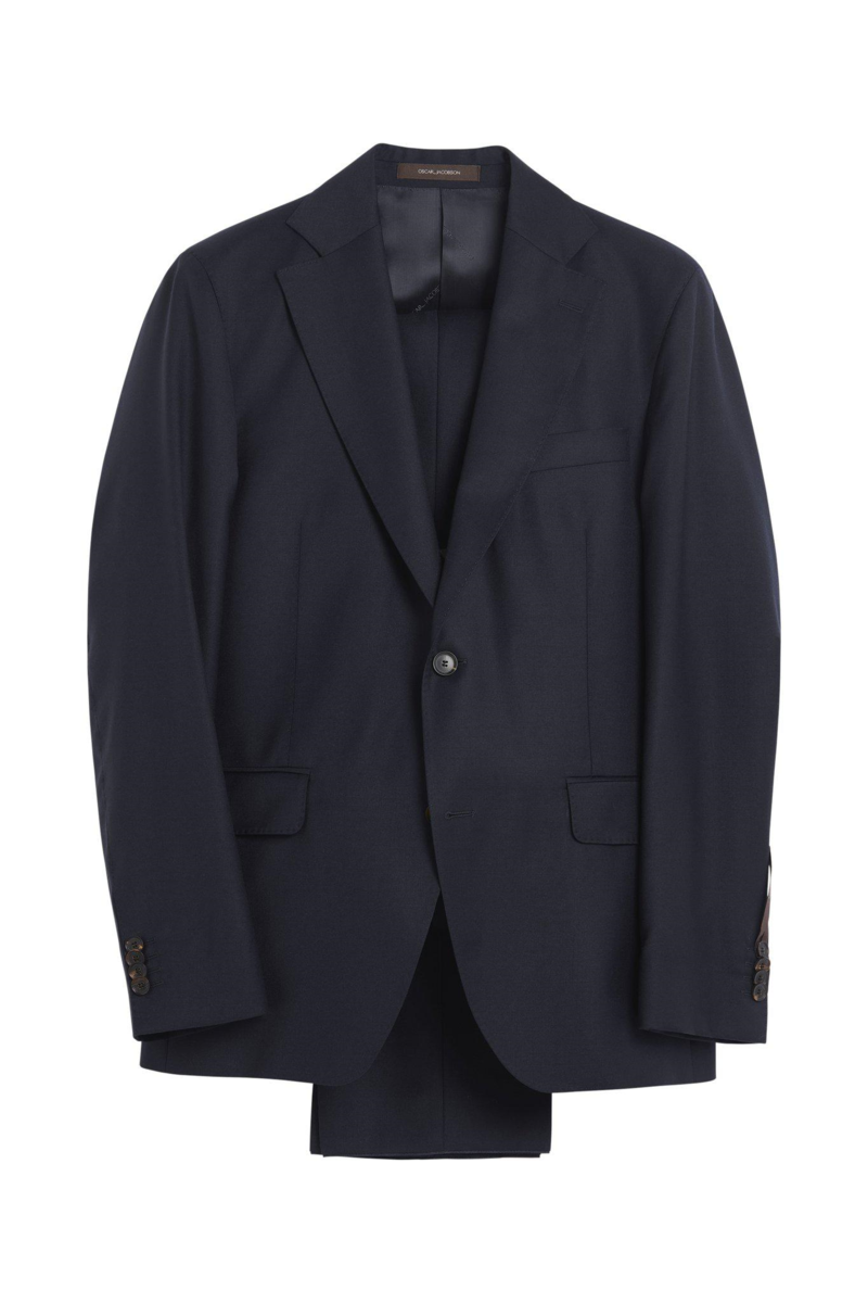 Regular fit twill merinokostym