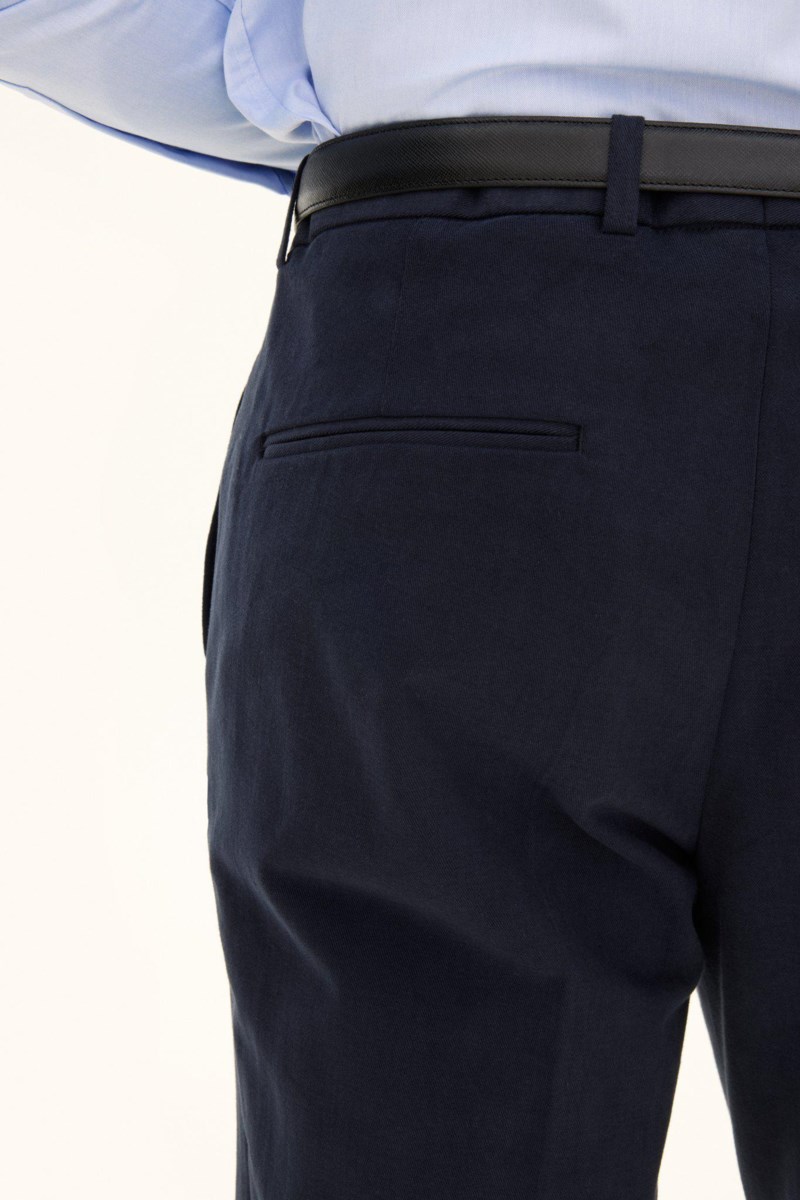 Slim fit byxor borstad twill 7