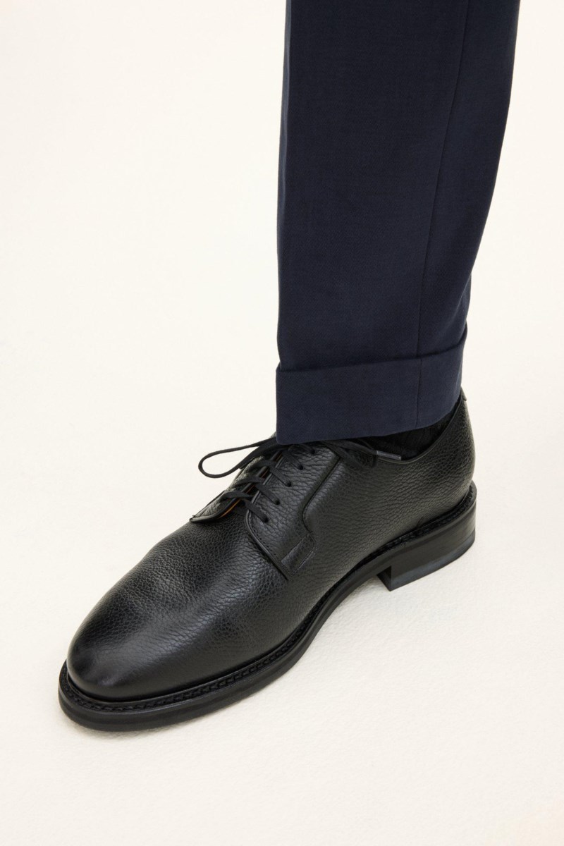 Slim fit byxor borstad twill 8