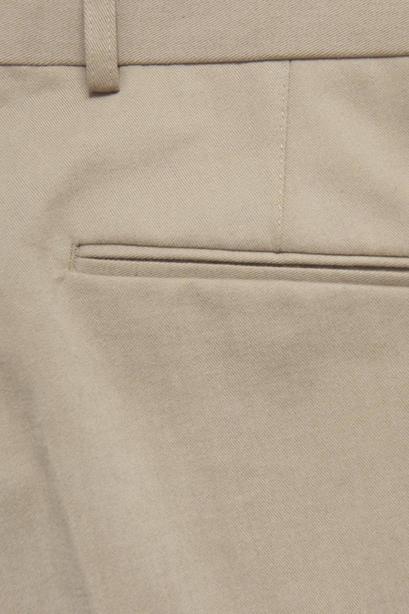 Slim fit byxor borstad twill 8