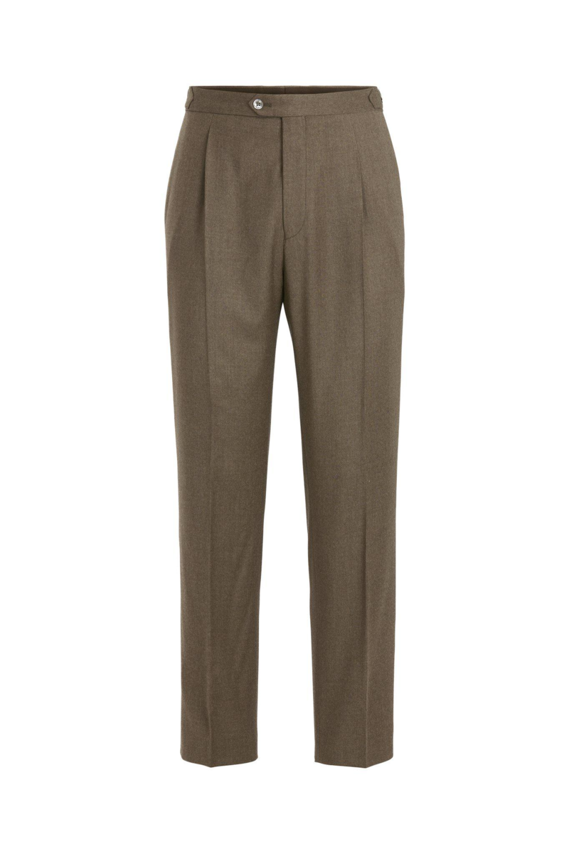 Regular fit stretch flanellbyxor hög midja 9