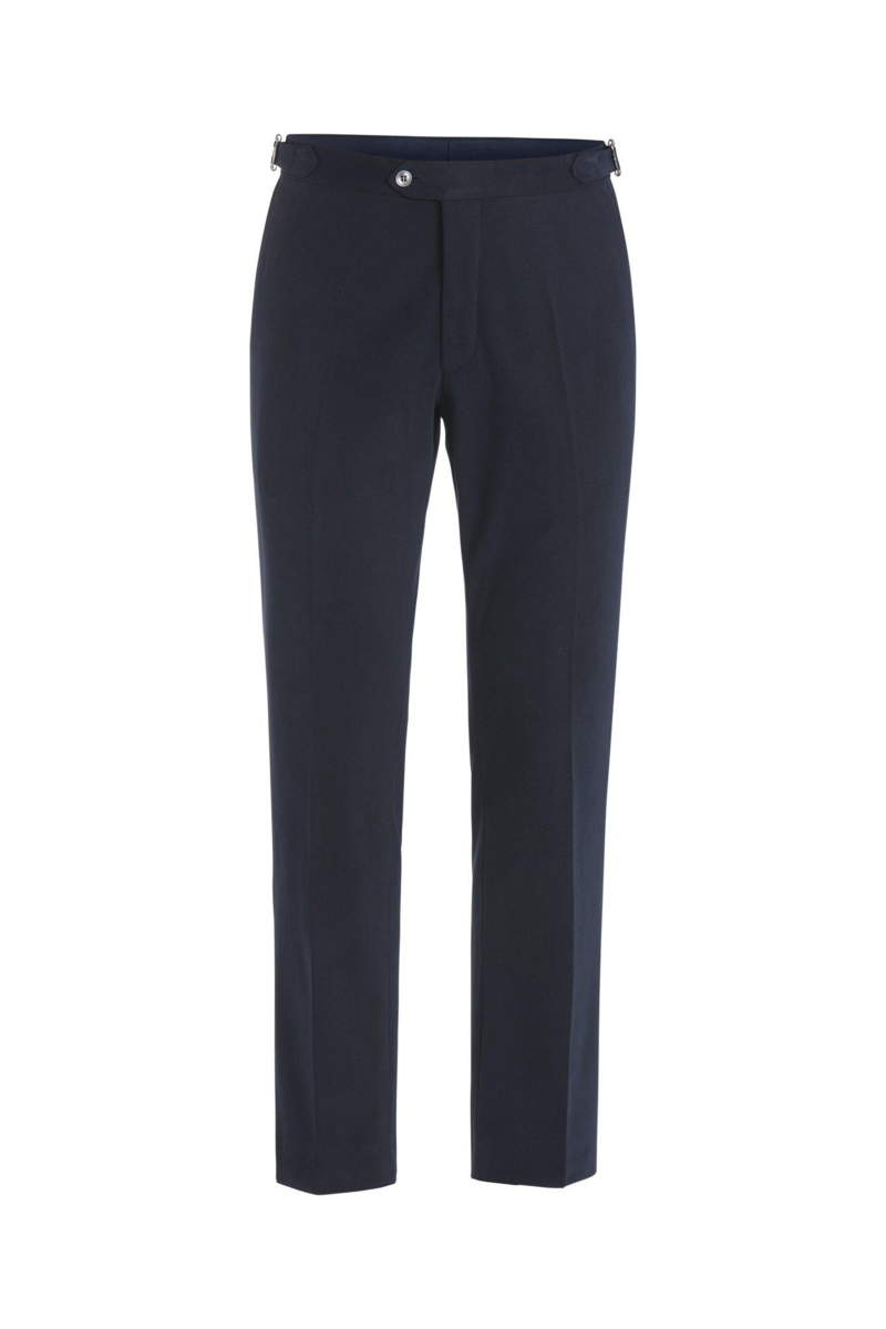 Regular fit borstade twillbyxor