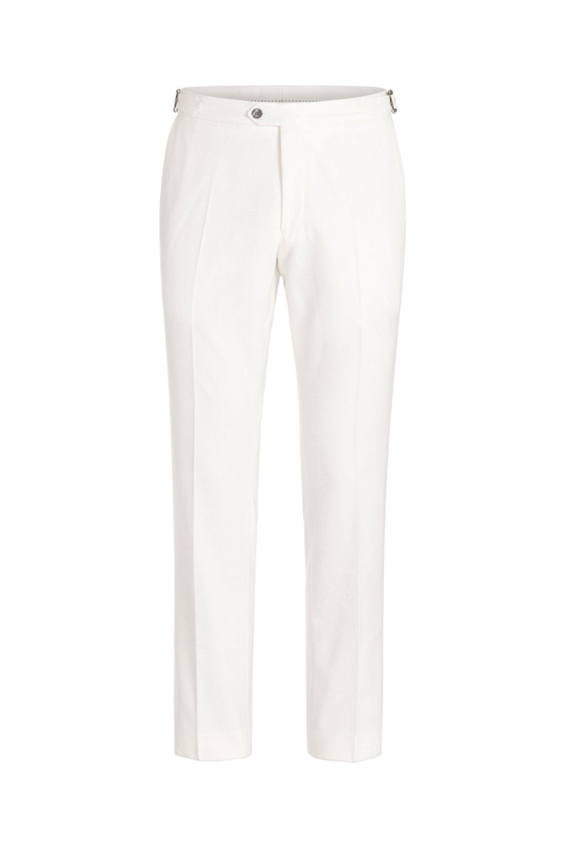 Regular fit borstade twillbyxor