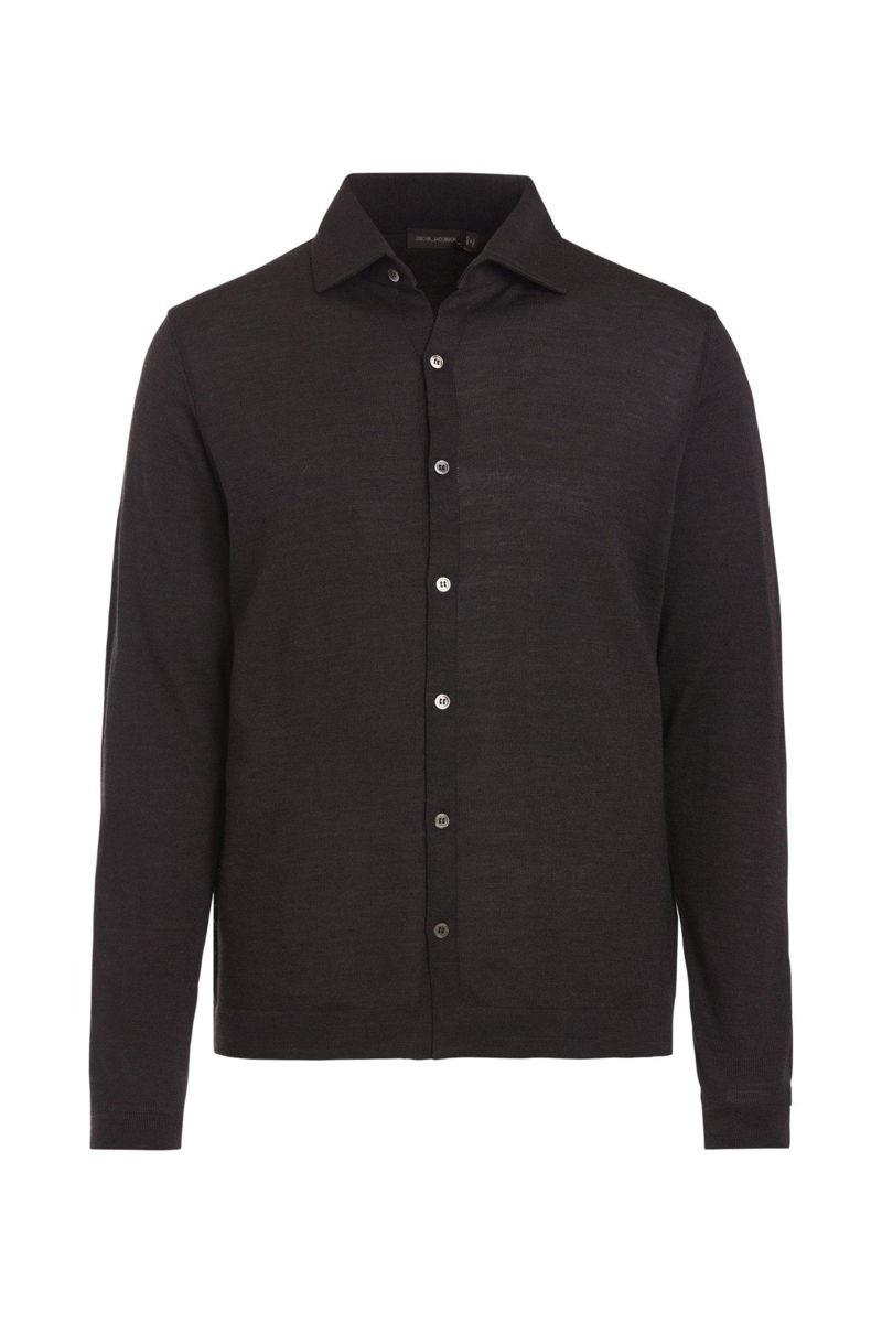 Oscar Jacobson Regular fit cardigan extra fine merinoull
